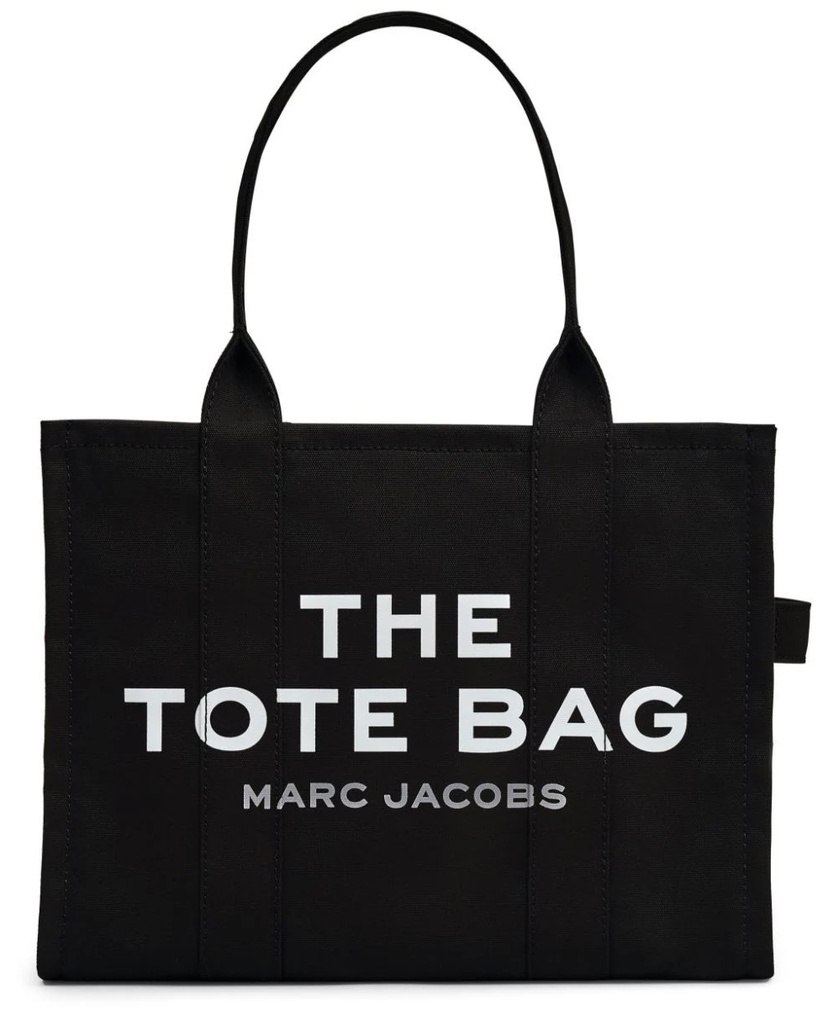 Marc Jacobs The Tote Bag Logo-Print Large "Black" (حقيبة مارك جاكوبس الكبيرة ذات الشعار المطبوع باللون الأسود)