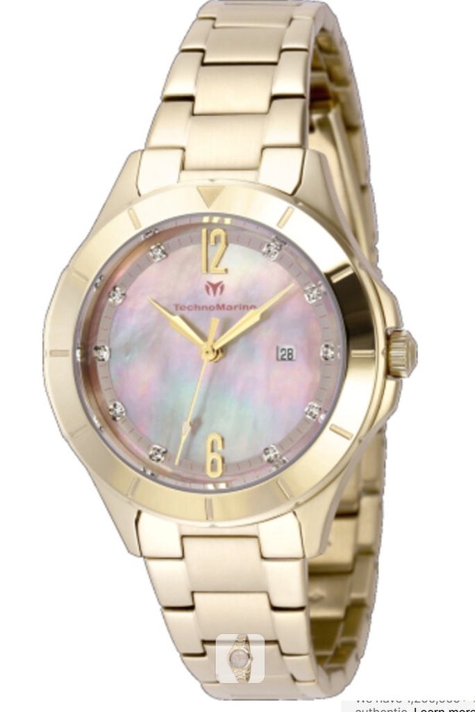 Technomarine Luna Quartz Crystal Ladies Watch "Pink/White"