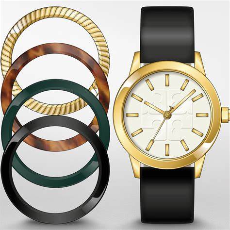 Tory Burch Gigi Quartz Ladies 36mm Watch Box Set (مجموعة ساعات توري بيرش جيجي كوارتز للسيدات مقاس 36 مم)