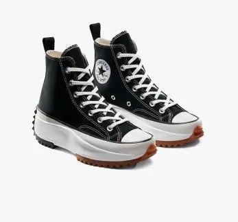 Converse Run Star Hike High "Black/White/Gum" US5.5W/Euro36 حذاء كونفيرس رن ستار هايك هاي "أسود/أبيض/صمغ" مقاس 5.5 غربي/أوروبي 36 