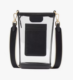 Kate Spade Clare Clear Phone Crossbody "Black/See Through" حقيبة كروس بودي شفافة للهاتف من كيت سبيد كلير "أسود/شفاف"