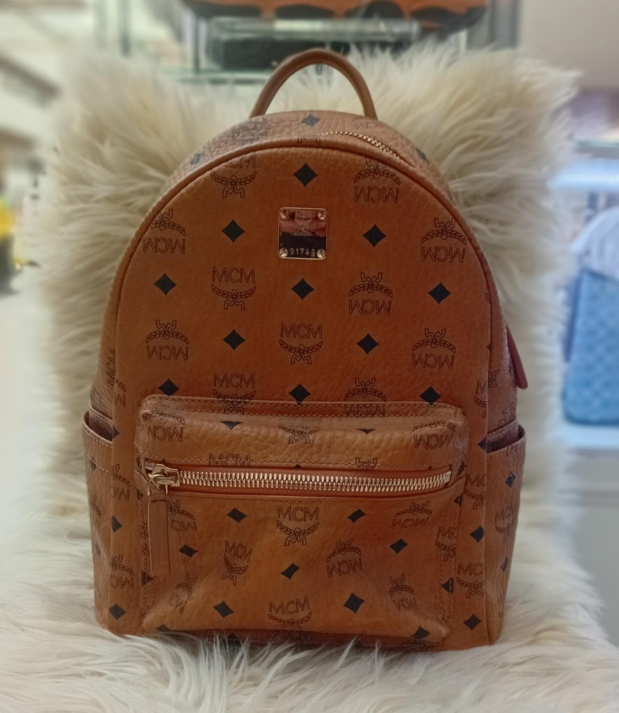  MCM Stark Backpack Visetos Canvas "Cognac"