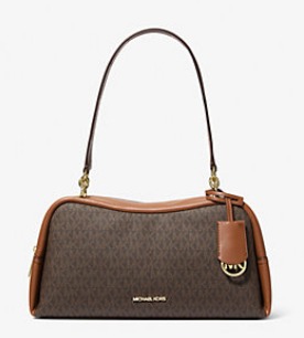 Michael Kors Cecily Medium Signature Logo Shoulder Bag "Brown"