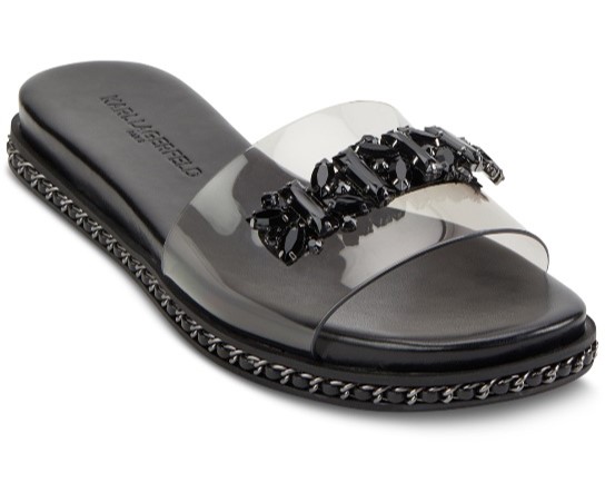 Karl Lagerfeld Bijou Sandals Black (US5.5W/EUR35.5)(صندل كارل لاغرفيلد بيجو أسود (5.5W أمريكي/35.5 يورو)) 