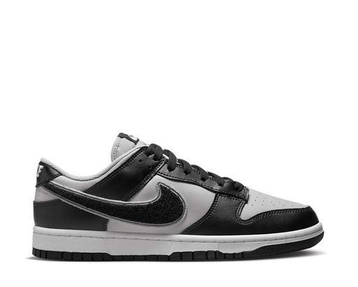 Nike Men's Dunk Low Retro Chenille Swoosh Grey Fog/Black-Wolf Grey US8.5M/EUR42 (حذاء نايكي دانك لو ريترو شينيل سووش للرجال - رمادي ضبابي/أسود-رمادي ذئبي - مقاس 8.5M/42 يورو)