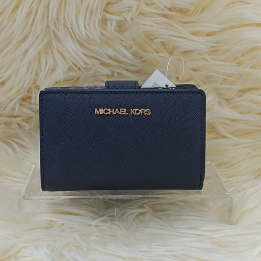 Michael Kors Medium Signature Logo Wallet (Black) (محفظة مايكل كورس متوسطة الحجم بشعار مميز (أسود))