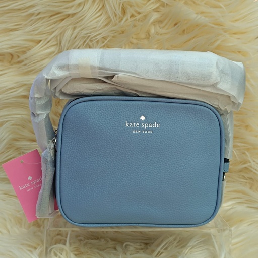 [WKRU3925] Kate Spade Mulberry Street Pebbled Leather Crossbody Bag (Blue)