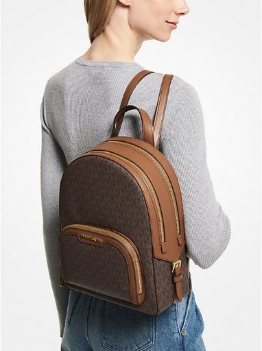 [35S2G8TB2B] Michael Kors Jaycee Medium Logo Backpack (Brown) (حقيبة ظهر مايكل كورس جايسي متوسطة الحجم بشعار (بني) )