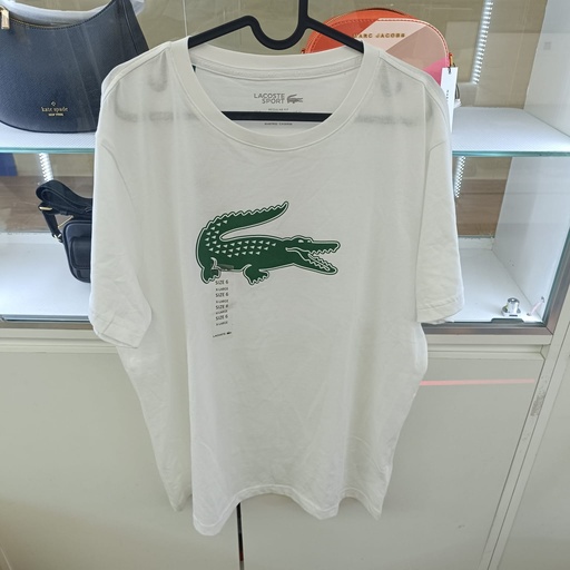 Lacoste Green Print White Extra Large T-Shirt